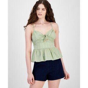 Planet Heart Juniors' Textured Peplum Tank - Reseda, XL